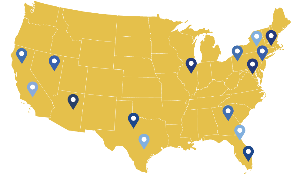 2021 map of young leadership location chart